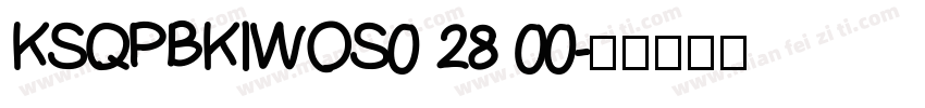 KSQPBKIWOS0 28 00字体转换